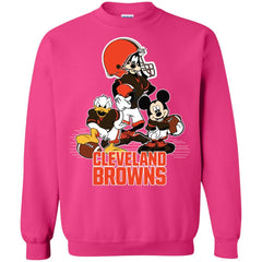 Mickey Mouse Cleveland Browns American Football Nfl Sports Shirt Crewneck Pullover Sweatshirt Crewneck Pullover Sweatshirt - amzapparel