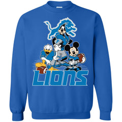 Mickey Mouse Detroit Lions American Football Nfl Sports Shirt Crewneck Pullover Sweatshirt Crewneck Pullover Sweatshirt - amzapparel