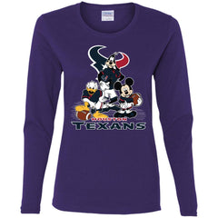 Mickey Mouse Houston Texans American Football Nfl Sports Shirt Women Long Sleeve Shirt Women Long Sleeve Shirt - amzapparel