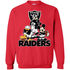 Mickey Mouse Oakland Raiders American Football Nfl Sports Shirt Crewneck Pullover Sweatshirt Crewneck Pullover Sweatshirt - amzapparel