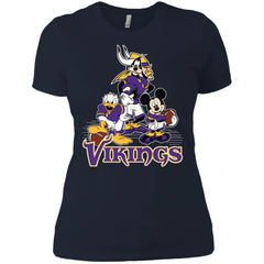 Mickey Mouse Minnesota Vikings American Football Nfl Sports Shirt Women Cotton T-Shirt Women Cotton T-Shirt - amzapparel
