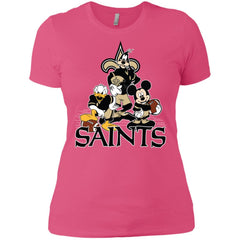 Mickey Mouse New Orleans Saints American Football Nfl Sports Shirt Women Cotton T-Shirt Women Cotton T-Shirt - amzapparel