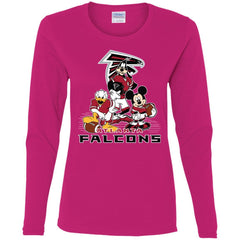 Mickey Mouse Atlanta Falcons American Football Nfl Sports Shirt Women Long Sleeve Shirt Women Long Sleeve Shirt - amzapparel