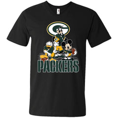 Mickey Mouse Green Bay Packer American Football Nfl Sports Shirt Men V-Neck T-Shirt Men V-Neck T-Shirt - amzapparel