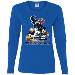 Mickey Mouse Houston Texans American Football Nfl Sports Shirt Women Long Sleeve Shirt Women Long Sleeve Shirt - amzapparel