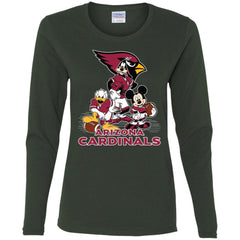 Mickey Mouse Arizona Cardinals American Football Nfl Sports Shirt Women Long Sleeve Shirt Women Long Sleeve Shirt - amzapparel