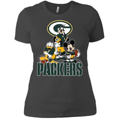 Mickey Mouse Green Bay Packer American Football Nfl Sports Shirt Women Cotton T-Shirt Women Cotton T-Shirt - amzapparel