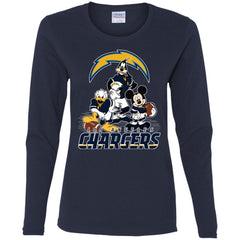 Mickey Mouse Los Angeles Chargers American Football Nfl Sports Shirt Women Long Sleeve Shirt Women Long Sleeve Shirt - amzapparel