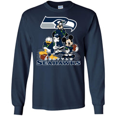 Mickey Mouse Seattle Seahawks American Football Nfl Sports Shirt Men Long Sleeve Shirt Men Long Sleeve Shirt - amzapparel