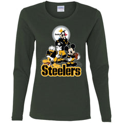 Mickey Mouse Pittsburgh Steelers American Football Nfl Sports Shirt Women Long Sleeve Shirt Women Long Sleeve Shirt - amzapparel