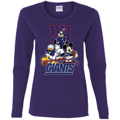 Mickey Mouse New York Giants American Football Nfl Sports Shirt Women Long Sleeve Shirt Women Long Sleeve Shirt - amzapparel