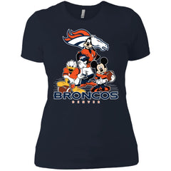 Mickey Mouse Denver Broncos American Football Nfl Sports Shirt Women Cotton T-Shirt Women Cotton T-Shirt - amzapparel