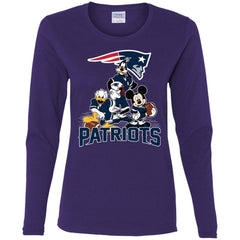 Mickey Mouse New England Patriots American Football Nfl Sports Shirt Women Long Sleeve Shirt Women Long Sleeve Shirt - amzapparel