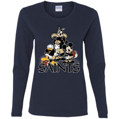 Mickey Mouse New Orleans Saints American Football Nfl Sports Shirt Women Long Sleeve Shirt Women Long Sleeve Shirt - amzapparel