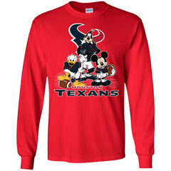 Mickey Mouse Houston Texans American Football Nfl Sports Shirt Men Long Sleeve Shirt Men Long Sleeve Shirt - amzapparel