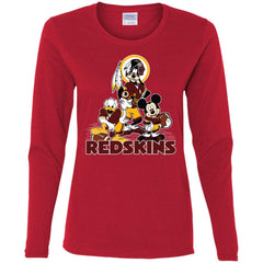 Mickey Mouse Washington Redskins American Football Nfl Sports Shirt Women Long Sleeve Shirt Women Long Sleeve Shirt - amzapparel