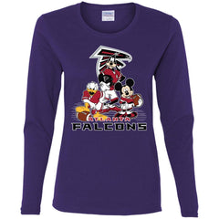 Mickey Mouse Atlanta Falcons American Football Nfl Sports Shirt Women Long Sleeve Shirt Women Long Sleeve Shirt - amzapparel
