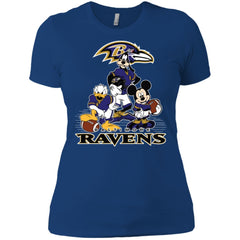 Mickey Mouse Baltimore Ravens American Football Nfl Sports Shirt Women Cotton T-Shirt Women Cotton T-Shirt - amzapparel