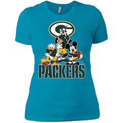 Mickey Mouse Green Bay Packer American Football Nfl Sports Shirt Women Cotton T-Shirt Women Cotton T-Shirt - amzapparel