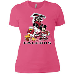 Mickey Mouse Atlanta Falcons American Football Nfl Sports Shirt Women Cotton T-Shirt Women Cotton T-Shirt - amzapparel