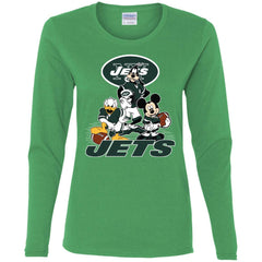Mickey Mouse New York Jets American Football Nfl Sports Shirt Women Long Sleeve Shirt Women Long Sleeve Shirt - amzapparel