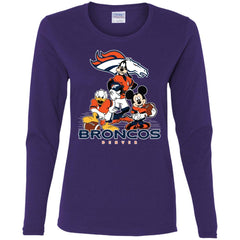 Mickey Mouse Denver Broncos American Football Nfl Sports Shirt Women Long Sleeve Shirt Women Long Sleeve Shirt - amzapparel