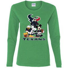 Mickey Mouse Houston Texans American Football Nfl Sports Shirt Women Long Sleeve Shirt Women Long Sleeve Shirt - amzapparel