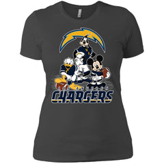 Mickey Mouse Los Angeles Chargers American Football Nfl Sports Shirt Women Cotton T-Shirt Women Cotton T-Shirt - amzapparel