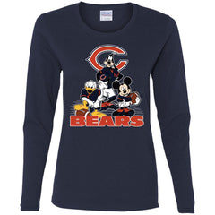 Mickey Mouse Chicago Bears American Football Nfl Sports Shirt Women Long Sleeve Shirt Women Long Sleeve Shirt - amzapparel