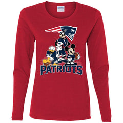 Mickey Mouse New England Patriots American Football Nfl Sports Shirt Women Long Sleeve Shirt Women Long Sleeve Shirt - amzapparel