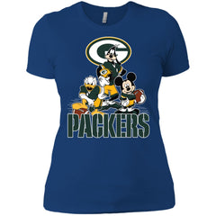 Mickey Mouse Green Bay Packer American Football Nfl Sports Shirt Women Cotton T-Shirt Women Cotton T-Shirt - amzapparel