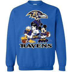 Mickey Mouse Baltimore Ravens American Football Nfl Sports Shirt Crewneck Pullover Sweatshirt Crewneck Pullover Sweatshirt - amzapparel