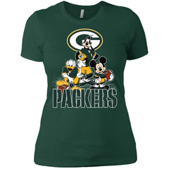 Mickey Mouse Green Bay Packer American Football Nfl Sports Shirt Women Cotton T-Shirt Women Cotton T-Shirt - amzapparel