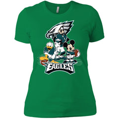 Mickey Mouse Philadelphia Eagle American Football Nfl Sports Shirt Women Cotton T-Shirt Women Cotton T-Shirt - amzapparel