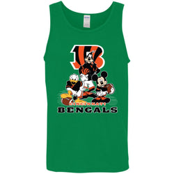 Mickey Mouse Cincinnati Bengals American Football Nfl Sports Shirt Men Cotton Tank