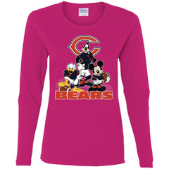 Mickey Mouse Chicago Bears American Football Nfl Sports Shirt Women Long Sleeve Shirt Women Long Sleeve Shirt - amzapparel