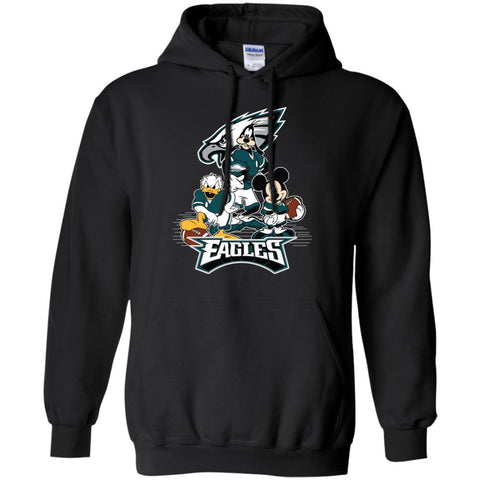 Mickey Mouse Philadelphia Eagle American Football Nfl Sports Shirt Pullover Hoodie Sweatshirt Black / S Pullover Hoodie Sweatshirt - amzapparel