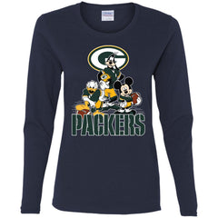 Mickey Mouse Green Bay Packer American Football Nfl Sports Shirt Women Long Sleeve Shirt Women Long Sleeve Shirt - amzapparel