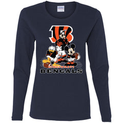 Mickey Mouse Cincinnati Bengals American Football Nfl Sports Shirt Women Long Sleeve Shirt Women Long Sleeve Shirt - amzapparel