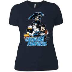 Mickey Mouse Carolina Panthers American Football Nfl Sports Shirt Women Cotton T-Shirt Women Cotton T-Shirt - amzapparel