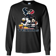 Mickey Mouse Houston Texans American Football Nfl Sports Shirt Men Long Sleeve Shirt Men Long Sleeve Shirt - amzapparel