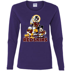 Mickey Mouse Washington Redskins American Football Nfl Sports Shirt Women Long Sleeve Shirt Women Long Sleeve Shirt - amzapparel