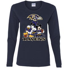 Mickey Mouse Baltimore Ravens American Football Nfl Sports Shirt Women Long Sleeve Shirt Women Long Sleeve Shirt - amzapparel