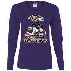 Mickey Mouse Baltimore Ravens American Football Nfl Sports Shirt Women Long Sleeve Shirt Women Long Sleeve Shirt - amzapparel