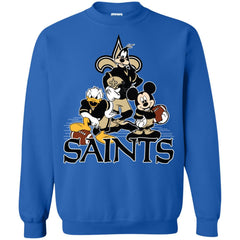 Mickey Mouse New Orleans Saints American Football Nfl Sports Shirt Crewneck Pullover Sweatshirt Crewneck Pullover Sweatshirt - amzapparel