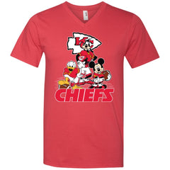Mickey Mouse Kansas City Chiefs American Football Nfl Sports Shirt Men V-Neck T-Shirt Men V-Neck T-Shirt - amzapparel