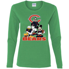 Mickey Mouse Chicago Bears American Football Nfl Sports Shirt Women Long Sleeve Shirt Women Long Sleeve Shirt - amzapparel