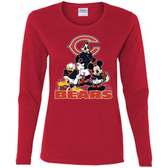 Mickey Mouse Chicago Bears American Football Nfl Sports Shirt Women Long Sleeve Shirt Women Long Sleeve Shirt - amzapparel