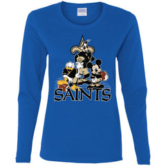 Mickey Mouse New Orleans Saints American Football Nfl Sports Shirt Women Long Sleeve Shirt Women Long Sleeve Shirt - amzapparel