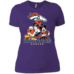 Mickey Mouse Denver Broncos American Football Nfl Sports Shirt Women Cotton T-Shirt Women Cotton T-Shirt - amzapparel